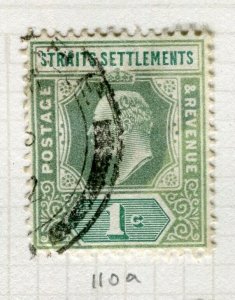 STRAITS SETTLEMENTS; 1902 early Ed VII Crown CA issue fine used 1c. value