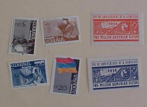 ARMENIA 1992 SET OF 4  also LOCAL POST SET OF 2 1965 ALL MINT NH