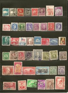 World Wide Collection of 44 Different Old Used Off Paper Stamps