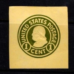 #U421 Franklin (Amber) Cut Square  - Mint