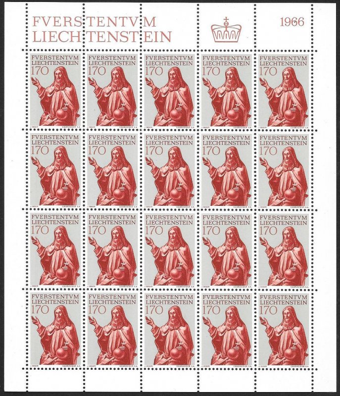 LIECHTENSTEIN (80) All different Sheets of stamps ALL Mint Never Hinged