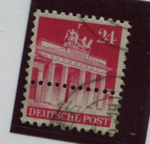 GERMANY USA BRITISH ZONE SCOTT 647 MICHEL 86 USED EXTRA PERF IN MIDDLE OF STAMP