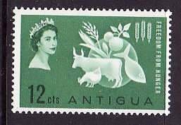 Antigua-Sc#133- id7-unused NH Omnibus QEII set-Freedom from hunger-1963-