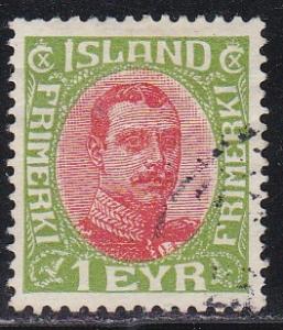 Iceland # 108, King Christian X, Used, Third Cat.