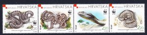 Croatia WWF Orsini's Viper Strip of 4v 1999 MNH SC#391 a-d SG#581-584 MI#500-503