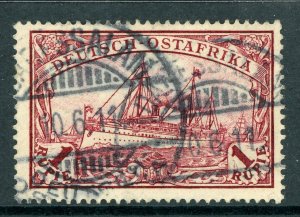 East Africa Ostafrika 1900 Germany 1 RupieYacht Unwatermark Scott # 19 VFU L319