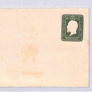 NEW ZEALAND KEVII Halfpenny Green Postal Stationery Envelope {samwells}YN32