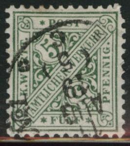 Germany State Wurttemberg Scott o121 MH* official