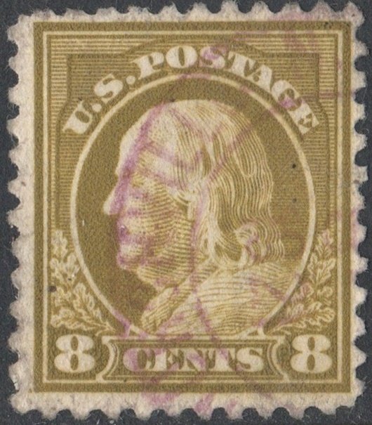 SC#508 8¢ Franklin Single (1917) Used