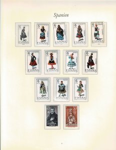 German made red Borek stamp album for Spain Years 1970 – 1984