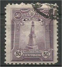 PERU, 1924, used 50c, Statue, Scott 248