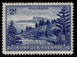 AUSTRALIA - Norfolk Island QEII SG12a, 2s deep blue, NH MINT. Cat £16.