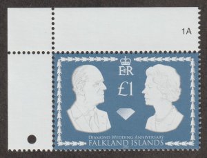 EDSROOM-17208 Falkland Islands 944 MNH 2007 Compl 60th Anniversary QEII Wedding