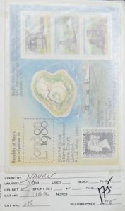 EDW1949SELL : NAURU Clean, VF MNH collection of ALL Cplt sets & S/S. Sc Cat $294