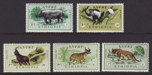 Ethiopia Animals C102-C106 MNH VF  