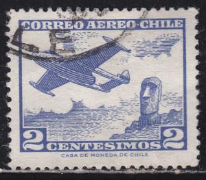 Chile C236 Vampire T55 & Moai Sculpture 1962