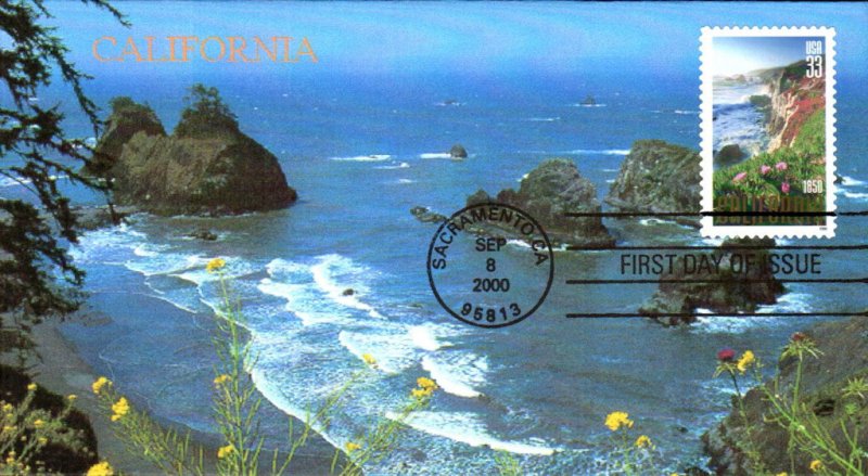#3438 California Statehood Ginsburg FDC