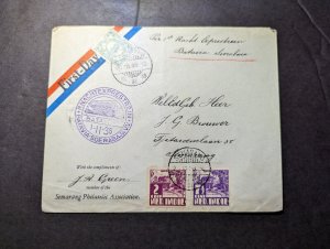 1936 Dutch East Indies First Day Cover FDC Semarang Local Use