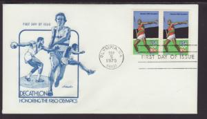 US Decathlon 1979 Artmaster U/A FDC BIN