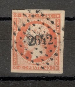 FRANCE - USED STAMP, 40 c - Mi.No. 15 a - 1853.