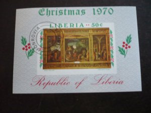Stamps - Liberia - Scott# 540 - CTO Souvenir Sheet