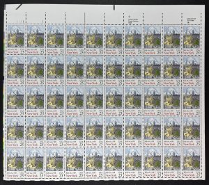 Scott 2346 NEW YORK STATEHOOD Sheet of 50 US 25¢ Stamps MNH  1988