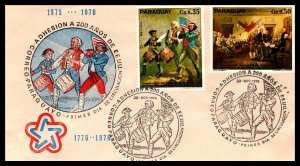 Paraguay 1625F-1625G US Bicentennial U/A FDC