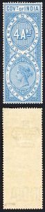 India Telegraph T44 4a Blue New Design M/M Cat 35 pounds