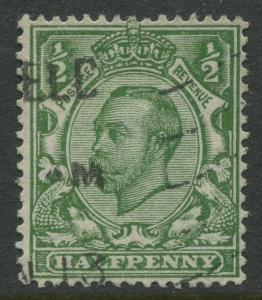 Great Britain -Scott 153 - KGV Definitive -1912 - Used - Single 1/2p Stamp