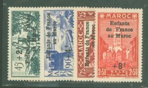 French Morocco #B21-4  Single (Complete Set)