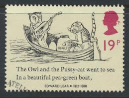 Great Britain  SG 1405 SC# 1226 Used / FU with First Day Cancel - Edward Lear