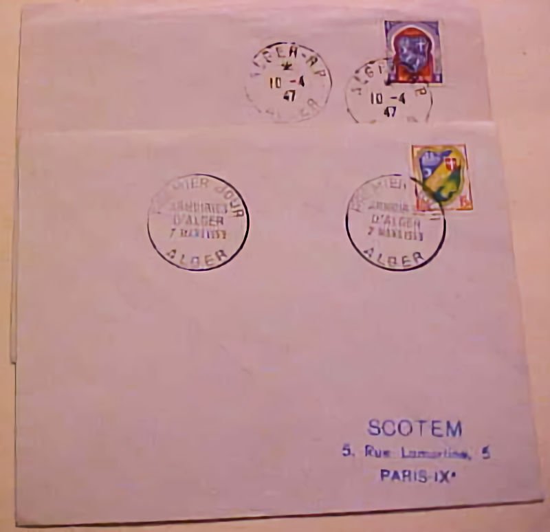 ALGERIA FDC1947,1959