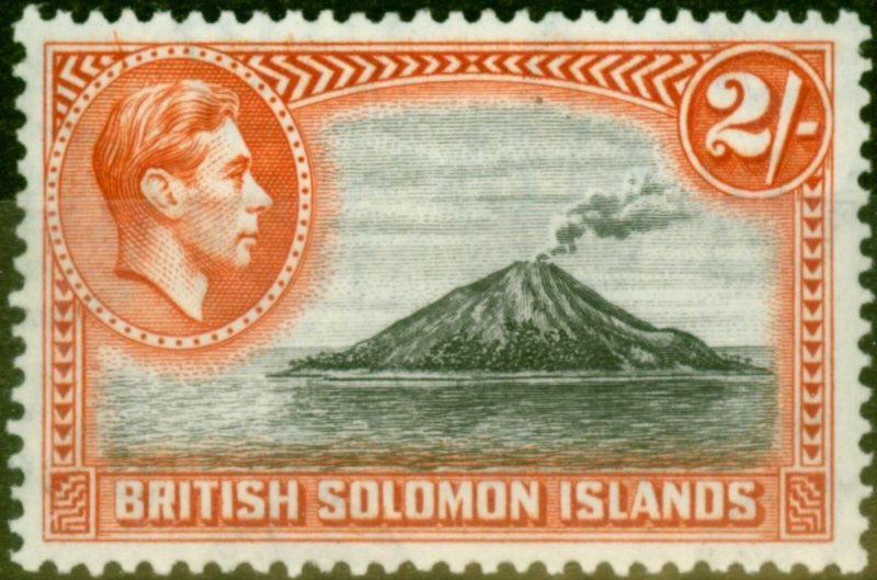 Solomon Islands 1939 2s Black & Orange SG69 Fine Mtd Mint