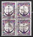 Pakistan #25 Scales. block of 4 used