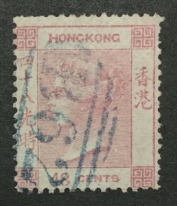 MOMEN: HONG KONG SG #6 1862-3 NO WMK USED LOT #198914-6399