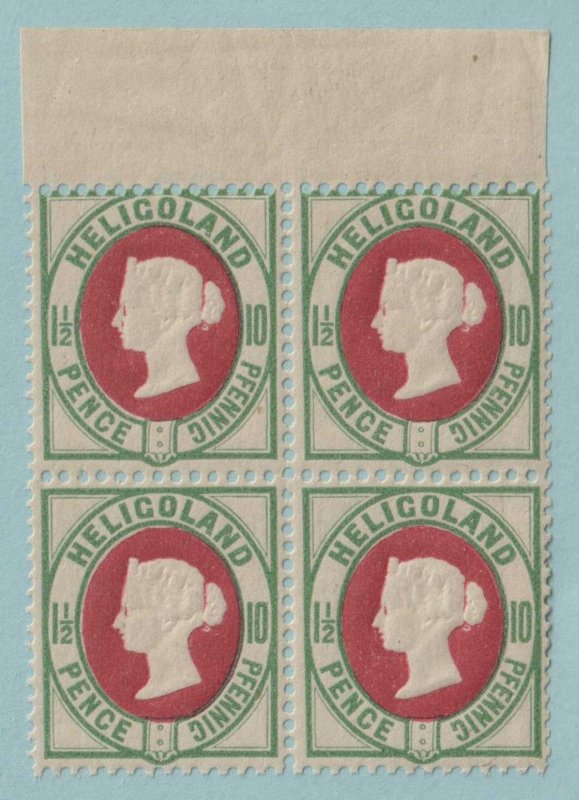 HELIGOLAND 17  MINT NEVER HINGED OG ** MARGIN BLOCK OF FOUR - VERY FINE! - S279