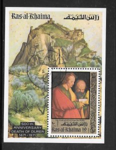 Ras Al-Khaima 1971 Mozart Souvenir Sheet (12410)