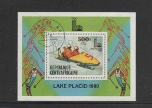 CENTRAL AFRICAN REPUBLIC #C220 1979 WINTER OLYMPICS MINT VF NH O.G CTO S/S