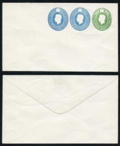 ESCP848 KGVI 1/2d and 2 1/2d x TWO Compound Stamped to Order Envelope 