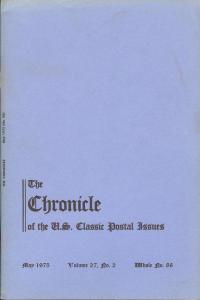The Chronicle of the U.S. Classic Issues, Chronicle No. 86