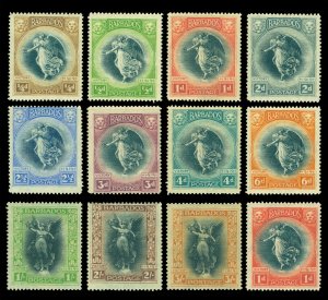 British Colonies - BARBADOS 1920 Victory issue ¼p- 3sh set Scott 140-151 mint MH