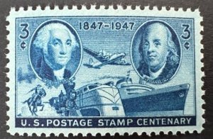 US # 947 postage stamp centenary 3c 1947 Mint NH
