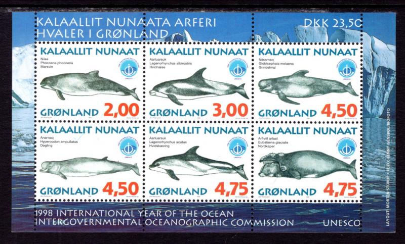 Greenland 334a Whales Souvenir Sheet MNH VF