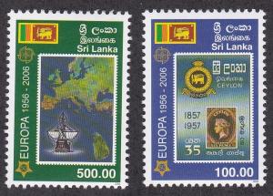 Sri Lanka # 1539-1540, Europa 59 Years of Stamps, Stamp on Stamp, NH, 1/2 Cat,