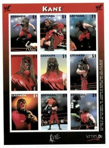 Grenada - 2001 - Wrestling Kane - Sheet Of 9 Stamps - Scott #3152 - MNH