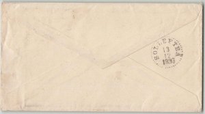 United States 1893 1c + 2x2c Columbian Cover Minneapolis to Solleftea Sweden