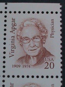 ​UNITED STATES-1994-SC #2179   VIRGINIA APGAR-PHYSICIAN- BLOCK 0F 4 STAMPS-MNH