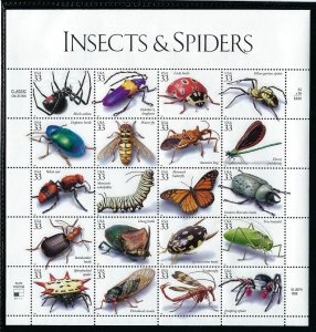 US Scott # 3351 / 1999 Insects & Spiders Sheet of 20 / MNH