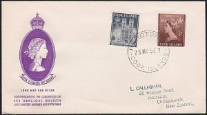 COOK IS 1953 Coronation FDC - Rarotonga cds................................B3806