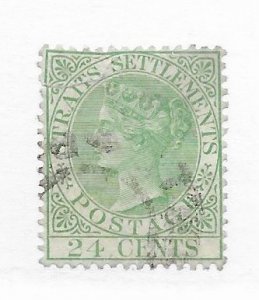 Straits Settlements #15 Tear - Stamp - CAT VALUE $8.00